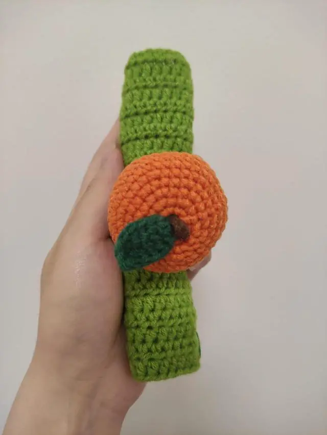 Alt view image 7 of 7 - Crochet Mushroom Headband Cover for Airpods Max, Handmade Knitted Fruit Headband Cushion Pad Protector, Cute Sweat Cover Sleeve for Airpods Max Headset Headphone Decoration (Orange)