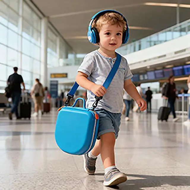 Alt view image 5 of 5 - Travel Case for Yoto Mini Player, Headphones, Yoto Card Holder with Adjustable Shoulder Strap for Kids