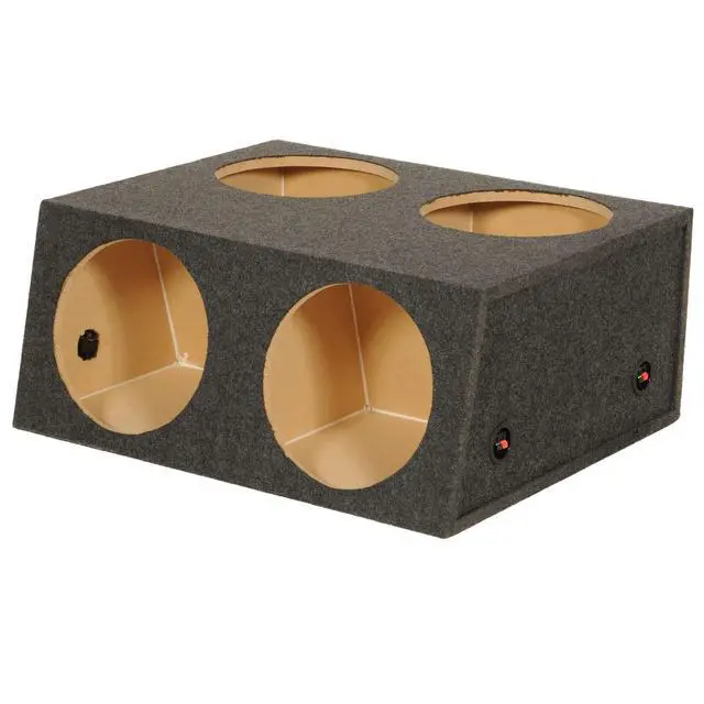 Alt view image 5 of 7 - QPower 4-Hole 12" Sealed Divided Car Audio Subwoofer Enclosure, 2-Pack | Designed for Vehicle Stereo Equipment and Custom Deep Bass Sound System Installations