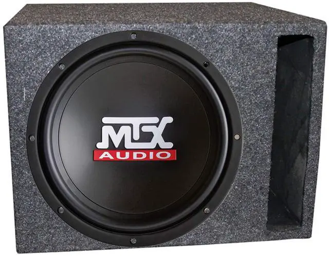 Main image of TN12-04 12 Inch Single Voice Coil 400 Watt Car Audio Bass Subwoofer and Q Power 12 Inch Single Heavy Duty Vented Subwoofer Enclosure