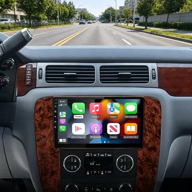 Main image of Car Radio for Chevy Silverado Tahoe Suburban GMC Yukon Sierra 2007-2013 | 9" IPS Touch Screen Stereo with CarPlay/Android Auto Bluetooth WiFi FM/RDS SWC, 2+32G