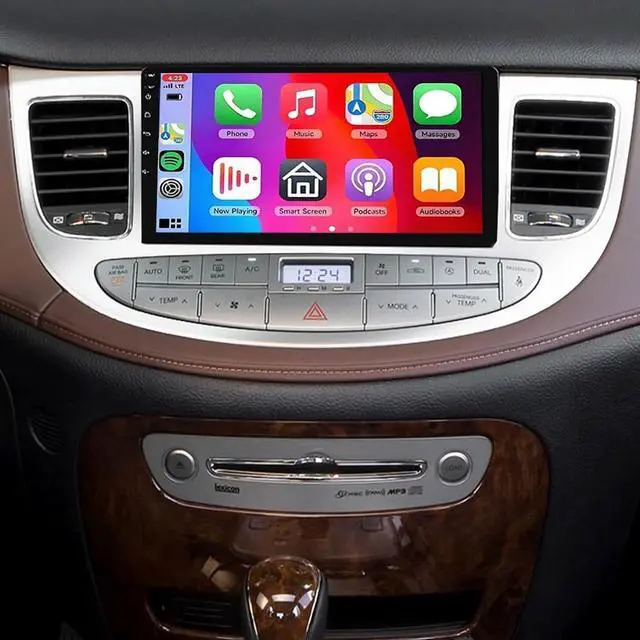 Main image of Car Stereo Radio Compatible for Hyundai Genesis Sedan 2009-2014 with Carplay Android Auto GPS Navigation 9in Touchscreen Car Radio Player with Bluetooth WiFi FM/RDS SWC Mirror Link + Backup Camera