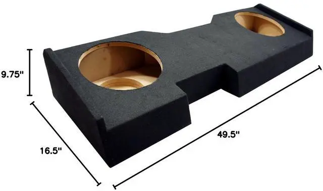 Alt view image 7 of 7 - HA-F104 Compatible with Chevy Silverado Crew Cab Truck 2014-2018 Car Stereo Flatline Series 10" Sub 700W Single 4 Ohm Subwoofer and GM2X10-CREW14UP Dual 10" Sub Box Subwoofer Enclosure