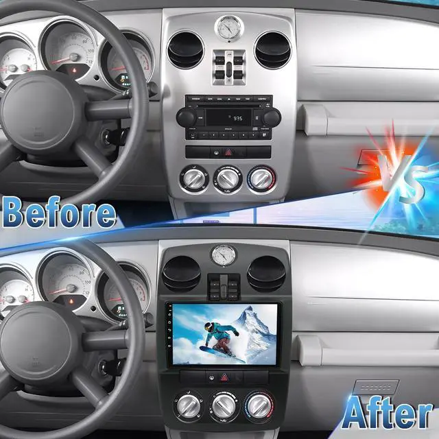 Alt view image 6 of 7 - 4G+64G Car Radio Stereo for Chrysler PT Cruiser 2006 2007-2010 | 9'' Touchscreen Android 13 Stereo Wireless Carplay Android Auto with WiFi GPS RDS FM Backup Camera Mic