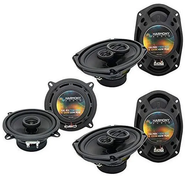 Main image of Speaker Upgrade Package Fits Dodge Caravan 2002-2007 6x9 5.25 | Front and rear minivan pairs, crisp highs with fuller bass, direct drop-in replacement, complete sound refresh