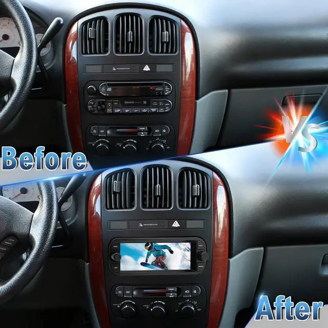 Alt view image 6 of 7 - Android 14 Double Din Car Stereo Upgrade Radio for Jeep Liberty 2002-2007, 4G+64G 6.86" Touchscreen Wireless Carplay Android Auto GPS WiFi Bluetooth RDS DSP SWC Mirrorlink Mic Backup Camera