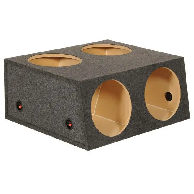 Alt view image 4 of 7 - QPower 4-Hole 12" Sealed Divided Car Audio Subwoofer Enclosure, 2-Pack | Designed for Vehicle Stereo Equipment and Custom Deep Bass Sound System Installations