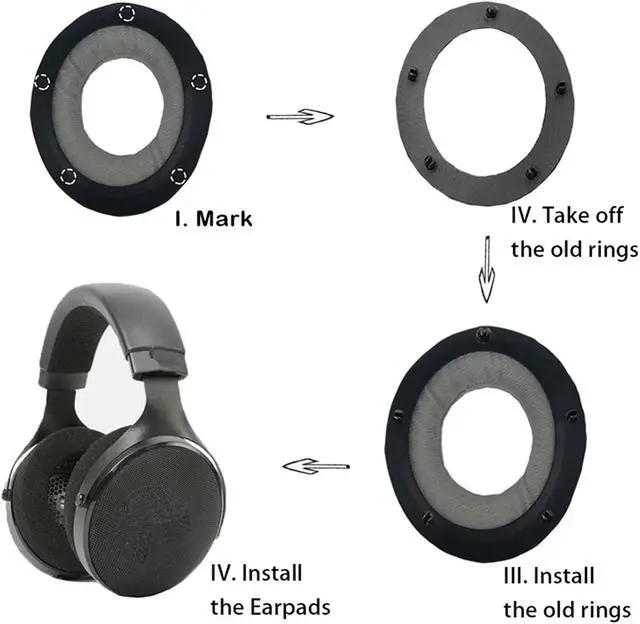 Alt view image 2 of 6 - TT-BH085 Replacement Earpads for TaoTronics TT-BH090/BH060/BH055 | Cooling Gel Ear Cushions,with Mesh Fabric,Noise Isolation Foam Accessories- Black