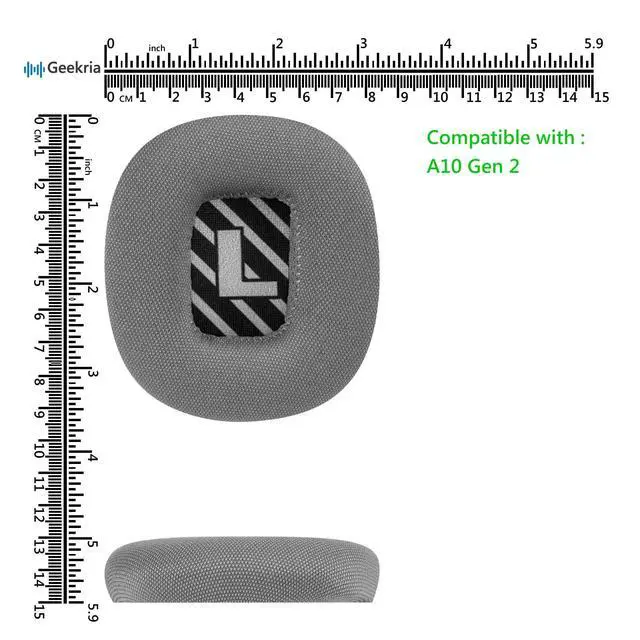 Alt view image 6 of 6 - Comfort Mesh Fabric Replacement Ear Pads for Astro Gaming A10 Gen 2 Headphones Ear Cushions, Repair Parts (Grey/Black)