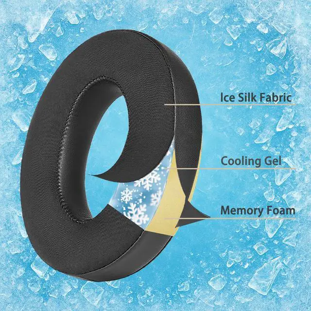 Alt view image 3 of 6 - HD598 Headset Earpads Compatible with Sennheiser HD599 HD598 HD598CS HD598SE HD595 HD569 HD559 HD560 S HD558 HD555 HD518 HD515 Game One PC360 PC373D Headset(Cooling Gel and Memory Foam Ear Cushions)