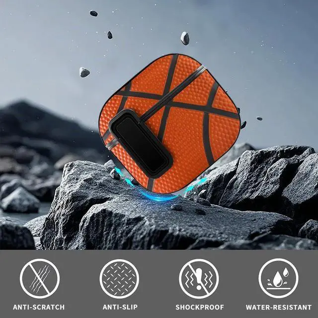 Alt view image 6 of 7 - for AirPods 4 Case, Basketball Print Compatible with Apple Airpods 4th Generation Case for Women Men, PC Hard Shell Full Protective Case Cover