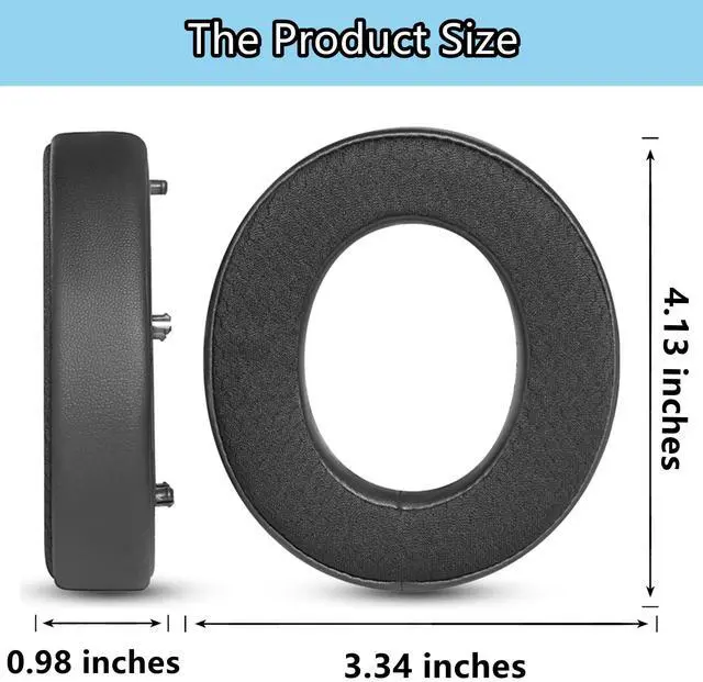 Alt view image 4 of 6 - Earpads Replacement Ear Pads Compatible with Focal Clear/Clear MG/Utopia/Elegia/Elex/Stellia/Celestee Headphones Mesh Fabric Cushions High-Density Foam Black