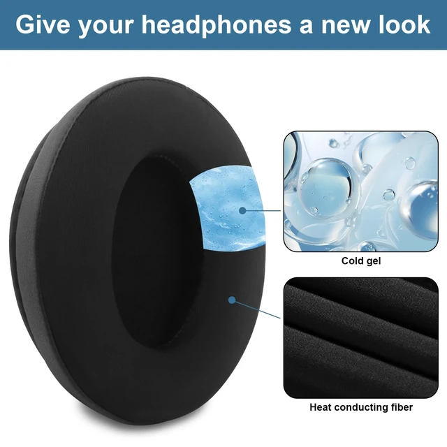 Alt view image 4 of 7 - Hyper X Cloud Alpha Cooling Gel Ear Pads,Hyper X Cloud 2 Ear Cushions for Hyper X Stinger/Cloud Flight/Cloud II/Cloud Alpha Wireless/Cloud Core/Mix/Pro Headsets,Ear Muffs Earpads (Cooling-Gel)