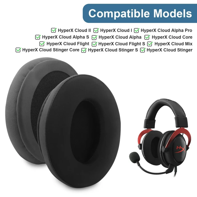 Alt view image 3 of 7 - Hyper X Cloud Alpha Cooling Gel Ear Pads,Hyper X Cloud 2 Ear Cushions for Hyper X Stinger/Cloud Flight/Cloud II/Cloud Alpha Wireless/Cloud Core/Mix/Pro Headsets,Ear Muffs Earpads (Cooling-Gel)