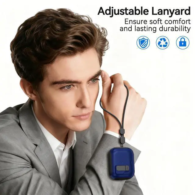 Alt view image 6 of 6 - for AirPods Pro 3 Case 2025, Secure Lock & Phone Stand Design Compatible with Airpods Pro 3rd Generation Case Cover with Cleaner/Lanyard for Men Women (Blue, AirPods Pro 3 (2025))