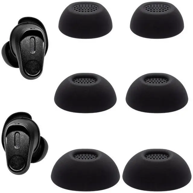 Main image of Replacement Ear Tips for Skullcandy Method 360 ANC Earbuds | Soft Silicone Eartips 3 Pairs (S/M/L) Black