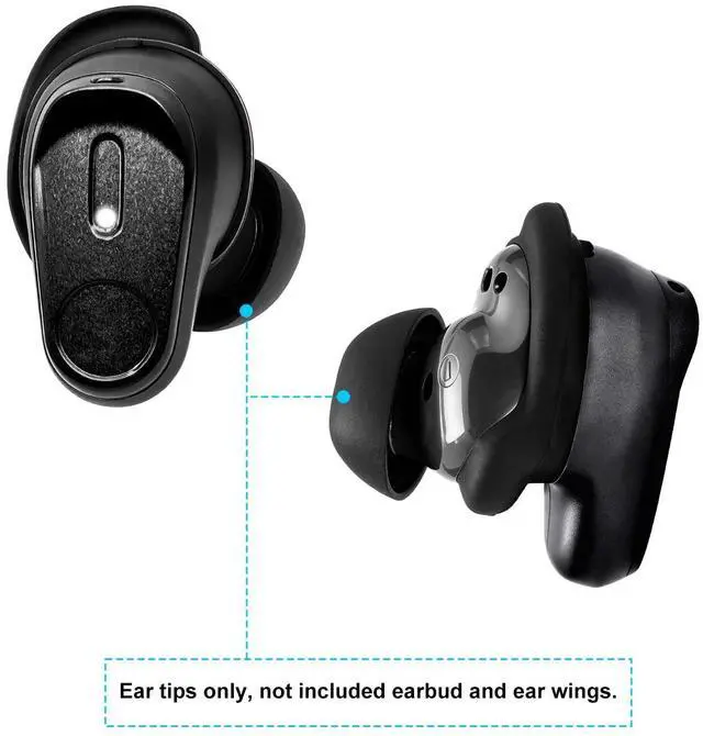 Alt view image 2 of 6 - Replacement Ear Tips for Skullcandy Method 360 ANC Earbuds | Soft Silicone Eartips 3 Pairs (S/M/L) Black