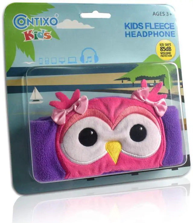 Alt view image 6 of 6 - H1 Kids Headphones, 85dB Volume Limiting with Adjustable Speakers Soft Children Fleece Headband Toddler Headphones