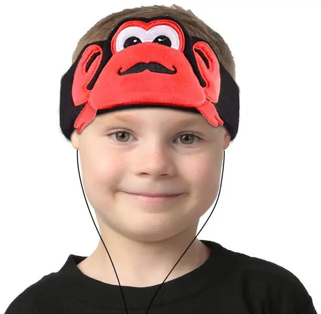 Main image of H1 Kids Headphones, 85dB Volume Limiting with Adjustable Speakers Soft Children Fleece Headband Toddler Headphones