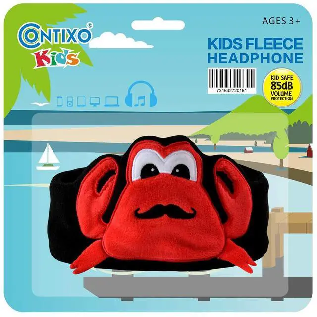 Alt view image 4 of 7 - H1 Kids Headphones, 85dB Volume Limiting with Adjustable Speakers Soft Children Fleece Headband Toddler Headphones