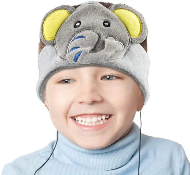 Main image of H1 Kids Headphones, 85dB Volume Limiting with Adjustable Speakers Soft Children Fleece Headband Toddler Headphones