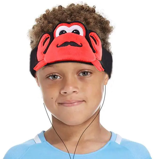 Alt view image 6 of 7 - H1 Kids Headphones, 85dB Volume Limiting with Adjustable Speakers Soft Children Fleece Headband Toddler Headphones