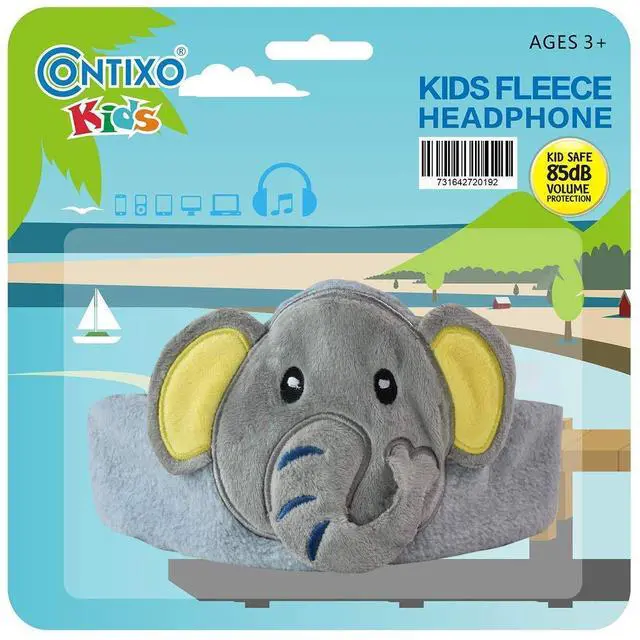 Alt view image 5 of 7 - H1 Kids Headphones, 85dB Volume Limiting with Adjustable Speakers Soft Children Fleece Headband Toddler Headphones