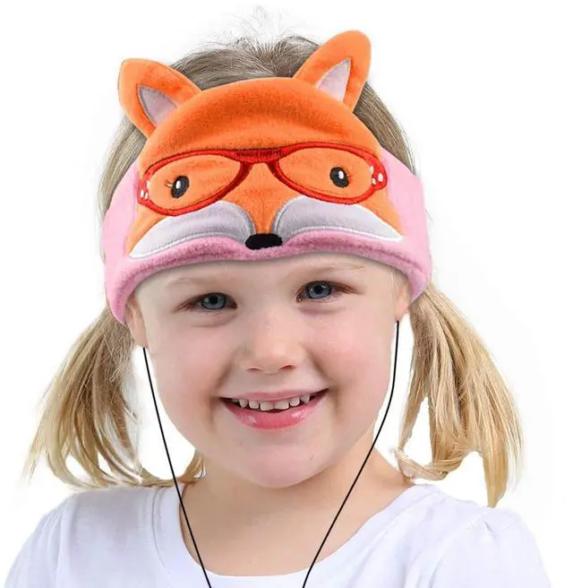 Main image of H1 Kids Headphones, 85dB Volume Limiting with Adjustable Speakers Soft Children Fleece Headband Toddler Headphones