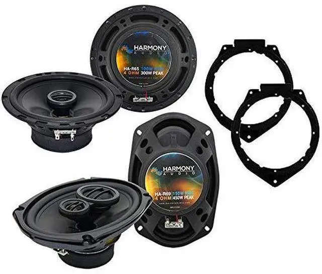 Main image of Speaker Package with Adapter Fits Pontiac G6 2009 R65 R69 | 6.5 and 6x9 replacement pairs for your car, HA-823006 mounting bracket bundle, direct oem front and rear install