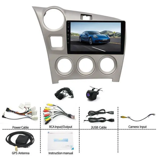 Alt view image 6 of 7 - Android 13 Car Radio for Toyota for Matrix 2009-2014 | 4G+64G 9" Touch Screen Car Stereo Radio with Wireless Carplay Android Auto GPS WiFi Mic Backup Camera