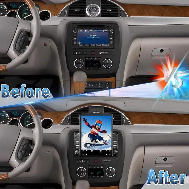 Alt view image 2 of 7 - Double Din Car Stereo Upgrade Radio for Buick Enclave 2008-2012 | Android 14 9.7" Touchscreen w/Wireless Carplay Android Auto GPS WiFi Bluetooth RDS DSP SWC Mirrorlink Backup Camera