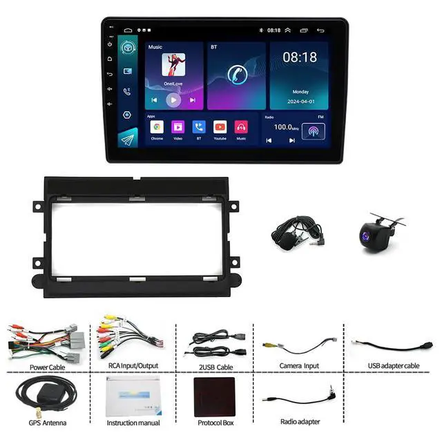 Alt view image 4 of 7 - Double Din Car Radio for Ford F150 F250 Super Duty 2004-2014, 10 Inch Touch Screen Stereo for Ford F-150 F-250 Head Unit Bluetooth Android 14 with Wireless Carplay Android Auto FM Backup Camera 2+32G