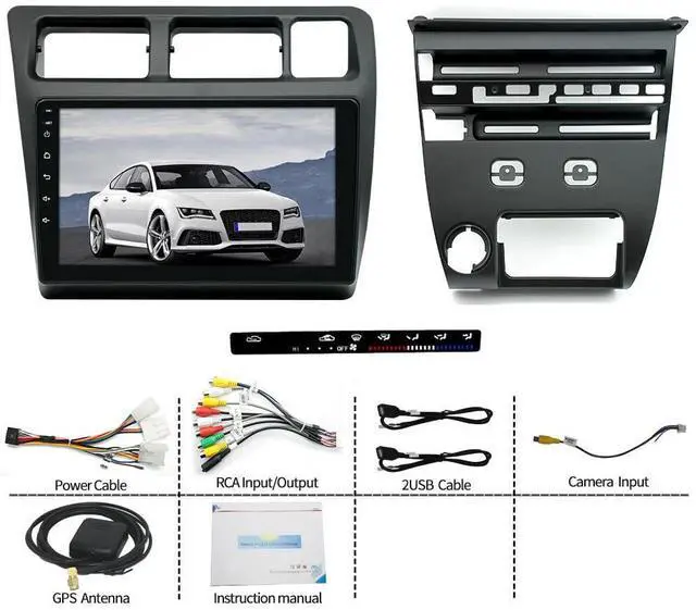 Alt view image 7 of 7 - Car Stereo Radio Fit for Toyota Corolla 1991 1992 1993 1994 1995 1996 1997, 9 Inch Touchscreen Car Radio with Carplay & Android Auto Bluetooth WiFi GPS Navigation Backup Camera - 2+32GB(Manual AC)