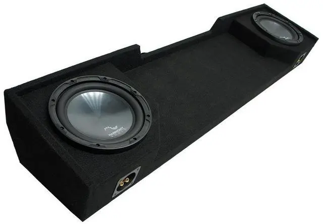 Main image of Dual 10" Sub Box R104 Fits 1988-1998 Chevy CK Extended Cab | Includes matched woofer pair, vehicle-specific Silverado subwoofer trim, deep clean bass, simple install, 10 inch