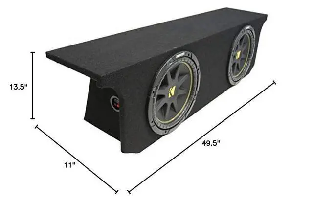 Alt view image 4 of 4 - Dual 10" Loaded Sub Box 43C104 C10 Fits 2007-2018 Jeep Wrangler JK 4 Door | Comp Series subwoofer and enclosure combo, custom-built for Unlimited models, clean powerful bass upgrade, 10 inch size