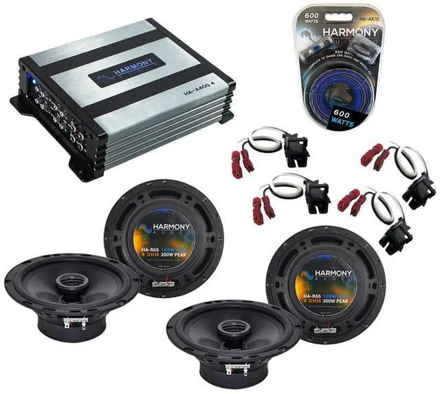 Main image of R65 6.5 Inch Speakers with Amp Fits 2004-2012 Chevy Colorado | Grills and A400.4 4-channel power included, 300 watt replacement drivers, direct upgrade swap, complete car sound package