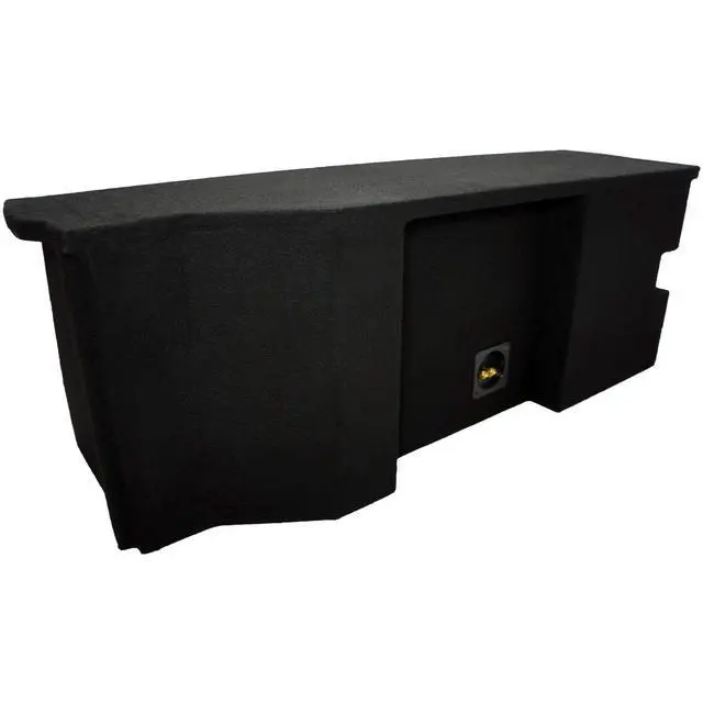 Alt view image 4 of 7 - Fits 07-18 Jeep Wrangler 2-Door Dual 12" Subwoofer Box with Amp Rack - ASC | Shaped for JK cargo space, 12 inch sub enclosure holds 2 drivers, shelf for bass gear, deep low-end on trail, MDF build