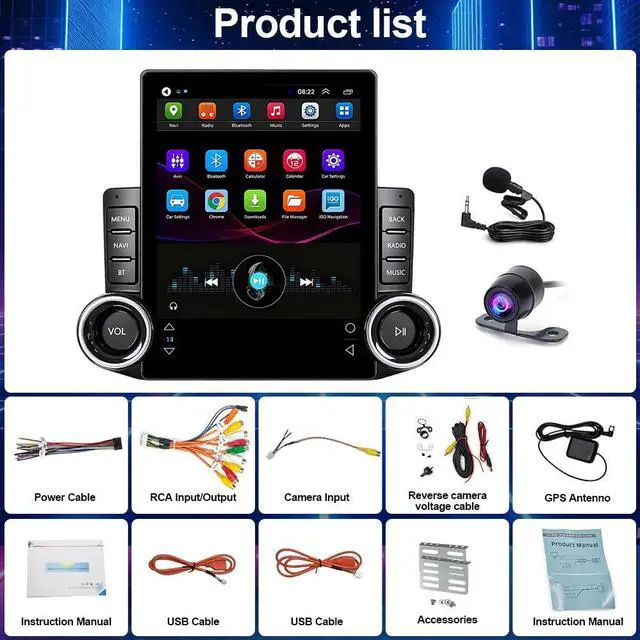 Alt view image 2 of 6 - 9.7 inch Android 15 Car Radio for Chevy GMC Terrain 2007-2014,2+32G Touch Screen Upgarde Stereo for Traverse 2009-2017 Head Unit with Wireless Carplay Android Auto GPS WiFi Back Up Camera SWC