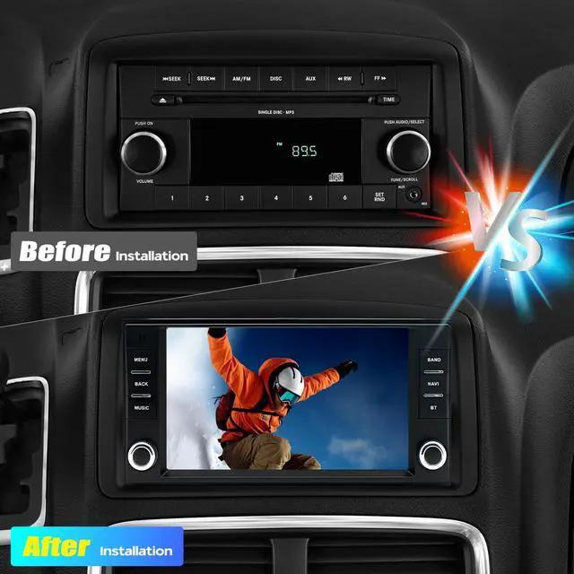 Alt view image 7 of 7 - Double Din Car Stereo Radio for Dodge Grand Caravan 2008-2020 | Android 14 7" Touchscreen Car Radio w/Wireless Carplay Android Auto GPS WiFi Bluetooth RDS DSP SWC Mic Backup Camera