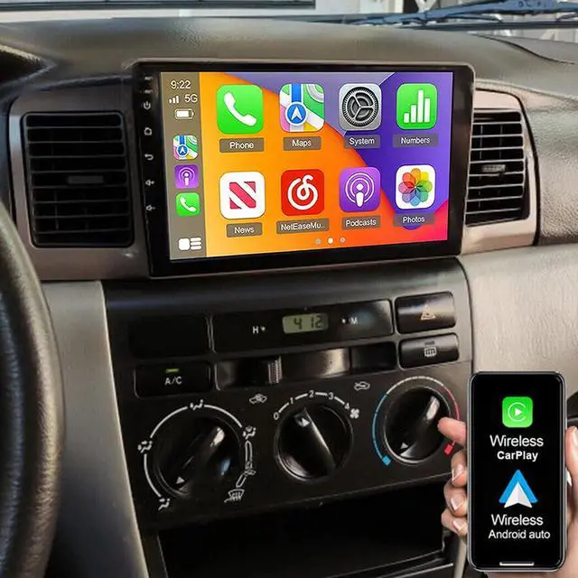 Main image of 4+64G Car Stereo Upgrade for Toyota Venza 2008-2016, Android 13 Wireless CarPlay Stereo Screen with CarPlay Android Auto, 9 IPS Touchscreen Car Radio Support GPS Navigation SWC WiFi