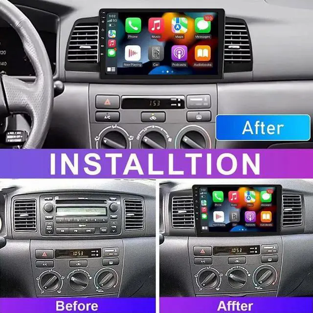Alt view image 2 of 7 - 4+64G Car Stereo Upgrade for Toyota Venza 2008-2016, Android 13 Wireless CarPlay Stereo Screen with CarPlay Android Auto, 9 IPS Touchscreen Car Radio Support GPS Navigation SWC WiFi