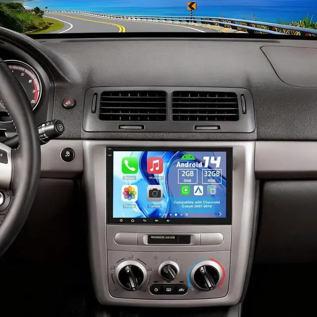 Main image of Android 14 Car Stereo Upgrade Radio for Chevrolet Cobalt 2007-2010 | 2G+32G 8" Touchscreen w/Wireless Carplay Android Auto GPS WiFi Bluetooth RDS DSP SWC Mirrorlink