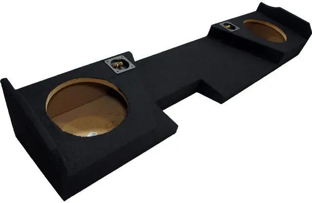 Main image of Dual 10" Sub Box Subwoofer Enclosure Fits 2014-2018 GMC Sierra Double Cab | custom truck bass upgrade, factory-look install, twin woofer design, easy bolt-in setup for 2015 model, 10 inch size