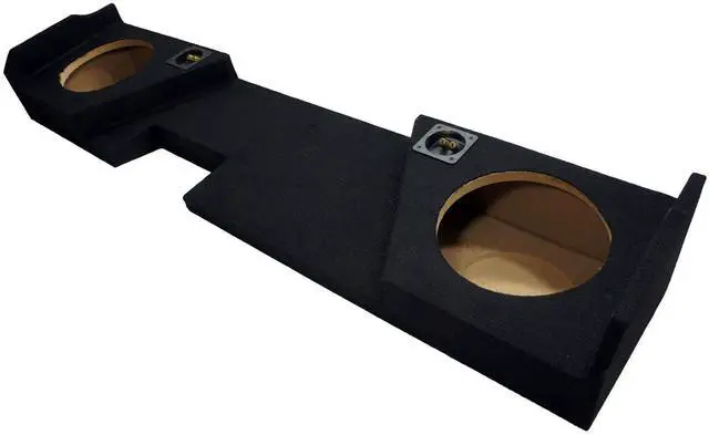 Alt view image 3 of 4 - Dual 10" Sub Box Subwoofer Enclosure Fits 2014-2018 GMC Sierra Double Cab | custom truck bass upgrade, factory-look install, twin woofer design, easy bolt-in setup for 2015 model, 10 inch size