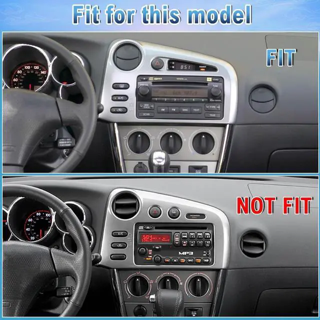Alt view image 6 of 7 - Android 14 Double Din Car Stereo Upgrade Radio for Toyota Matrix 2003 2004 Pontiac Vibe 2003-2008, 4G+64G 7" Carplay Android Auto GPS WiFi Bluetooth RDS DSP SWC Mirrorlink Mic Backup Camera