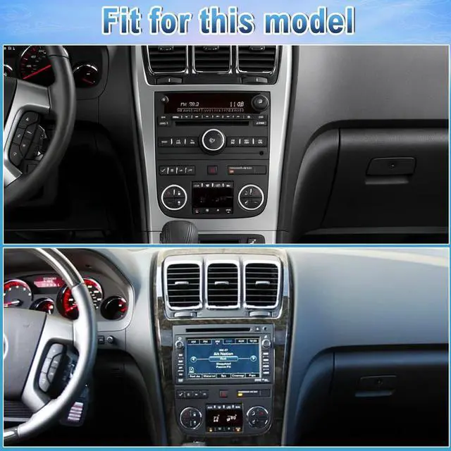 Alt view image 2 of 7 - Double Din Car Stereo Upgrade Radio for GMC Acadia 2007-2012 | Android 14 7" Touchscreen w/Wireless Carplay Android Auto GPS WiFi Bluetooth RDS DSP SWC Mirrorlink Backup Camera
