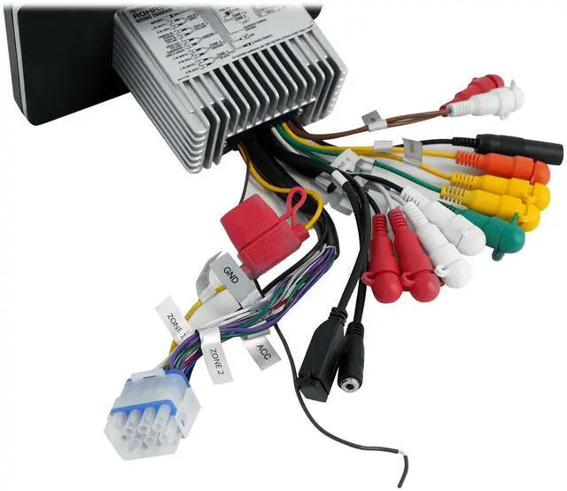Alt view image 5 of 7 - RGHR51 5 Zone Marine Receiver Bundle with 4 NF1-116B Speakers | IP66 Waterproof, Bluetooth/USB/AM/FM, 4" TFT, EQ, Wired Remote, 4 MB Quart 6.5" 80W 2-Way Coaxial Black Speakers, 5-Items