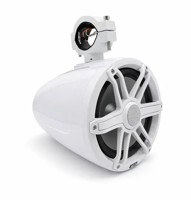 Alt view image 2 of 6 - STX65MTW Marine Wakeboard Tower Speakers - 600W Max Power, RGB LED Lighting, Compact Design for Boats and UTVs
