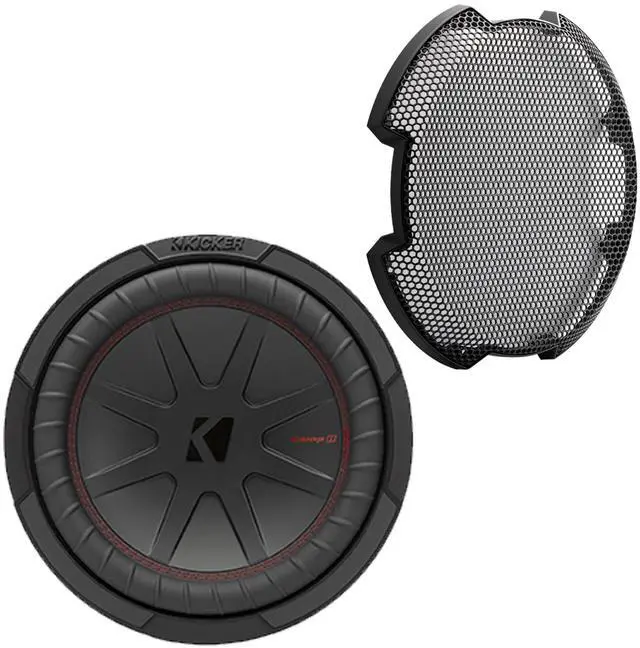 Main image of 48CWR104 CompR 10" 800 Watts Max Power 4-Ohm Car Audio Subwoofer (Single) Bundle Combo with 10" Round Steel Mesh Subwoofer Grille