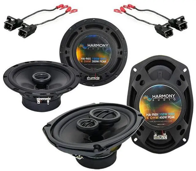 Main image of Speaker Package with Harness Fits 2000-2007 Chevy Monte Carlo | 6.5 and 6x9 sizes, R65 and R69 models, factory plug-in wiring included, direct stock stereo upgrade, replacement for 2005